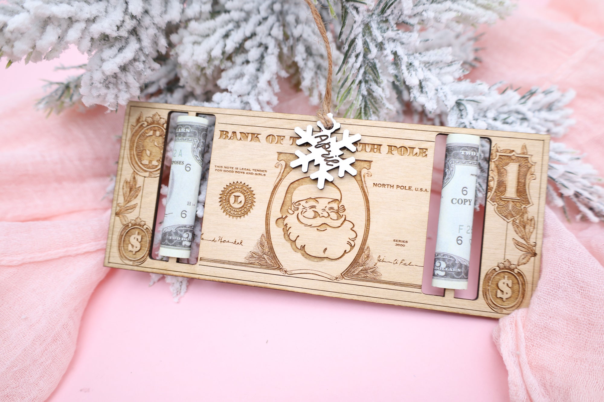 Custom Christmas Money Holder,Santa Money Holder,Xmas Gift for Kids,